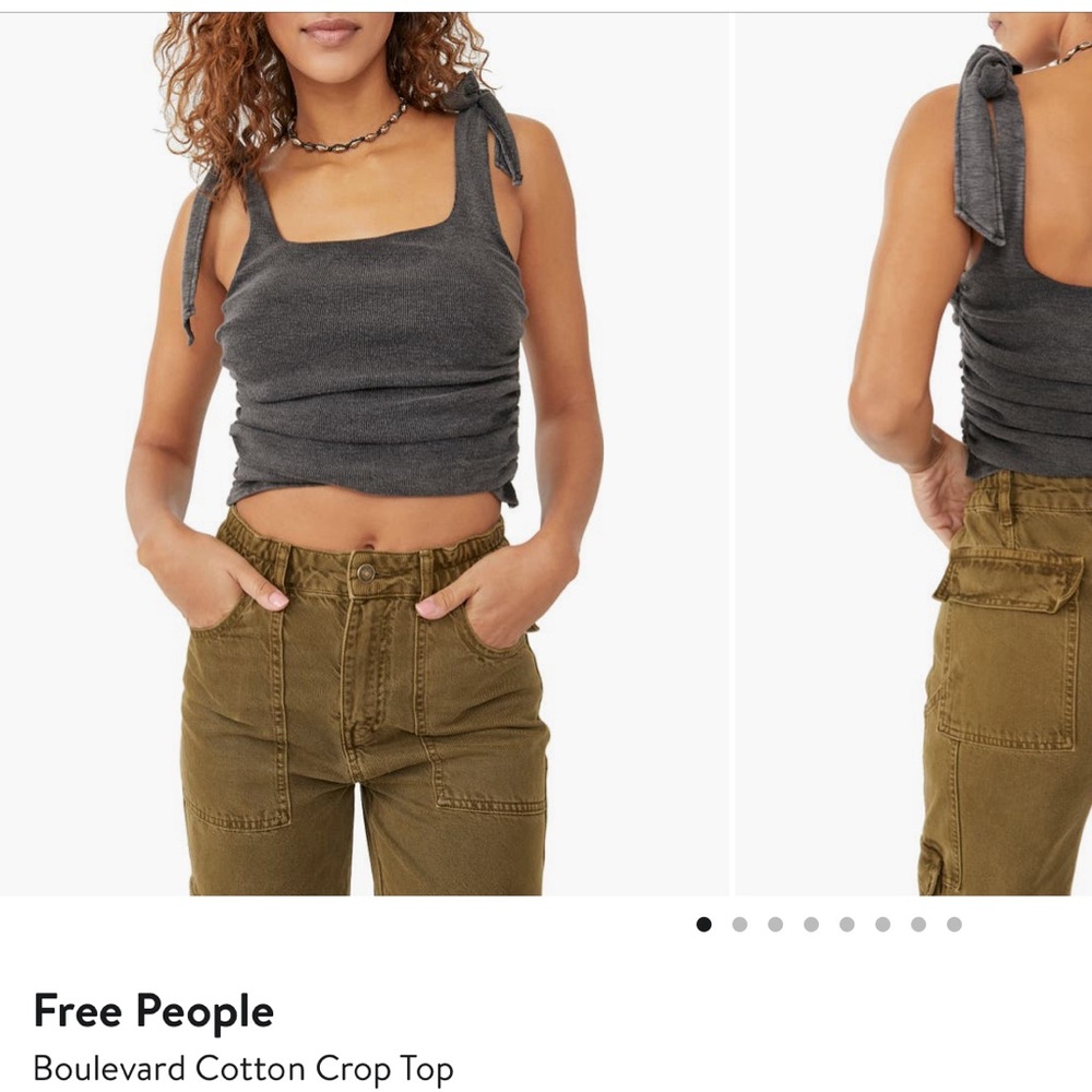 Free People Boulevard Cotton Crop Top